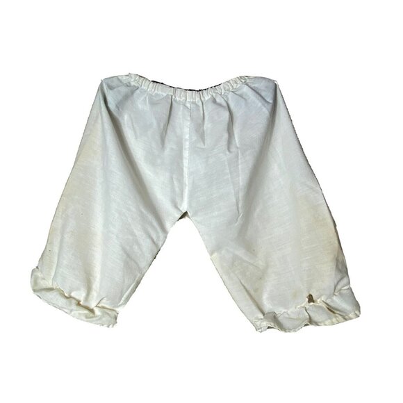 Vintage handmade white bloomers pantaloone size 4T with 16” waist DISTRESSED - Picture 10 of 11